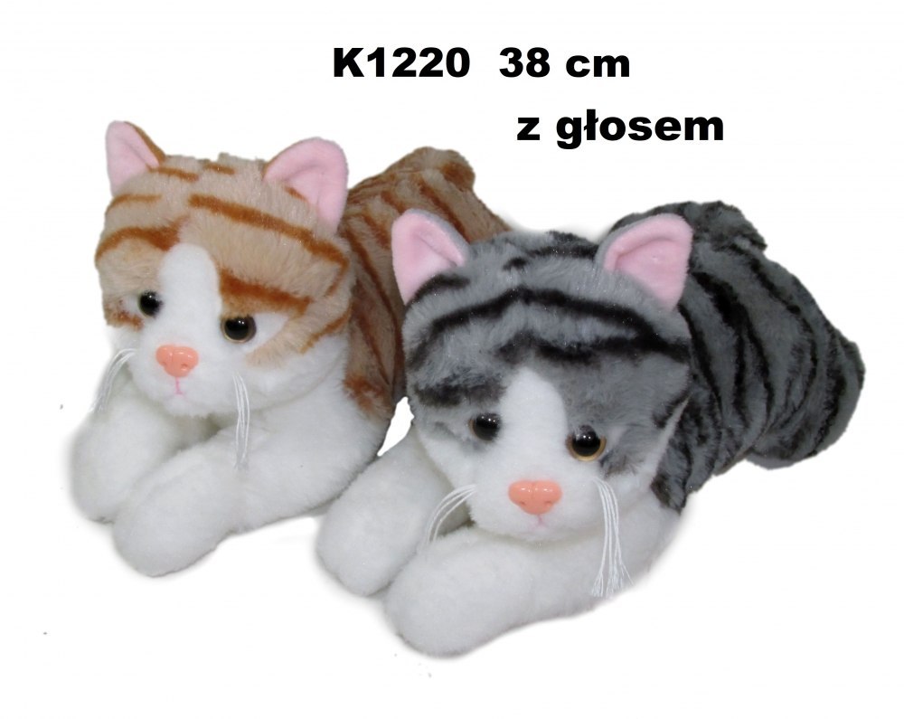 PELUCHE CHAT AVEC VOIX 38CM COUCHÉ KOL SA FOL DIMANCHE